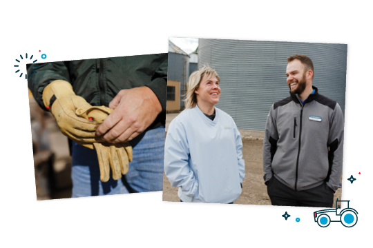 Employee meeting with Agriculture Customer.