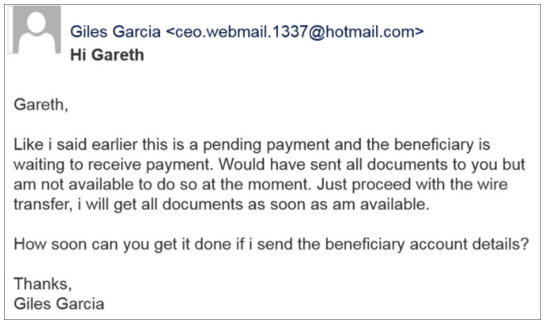 Whale Phishing Example