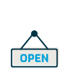open sign