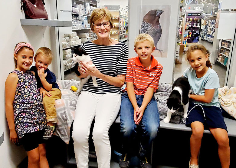 Children at animal shelter