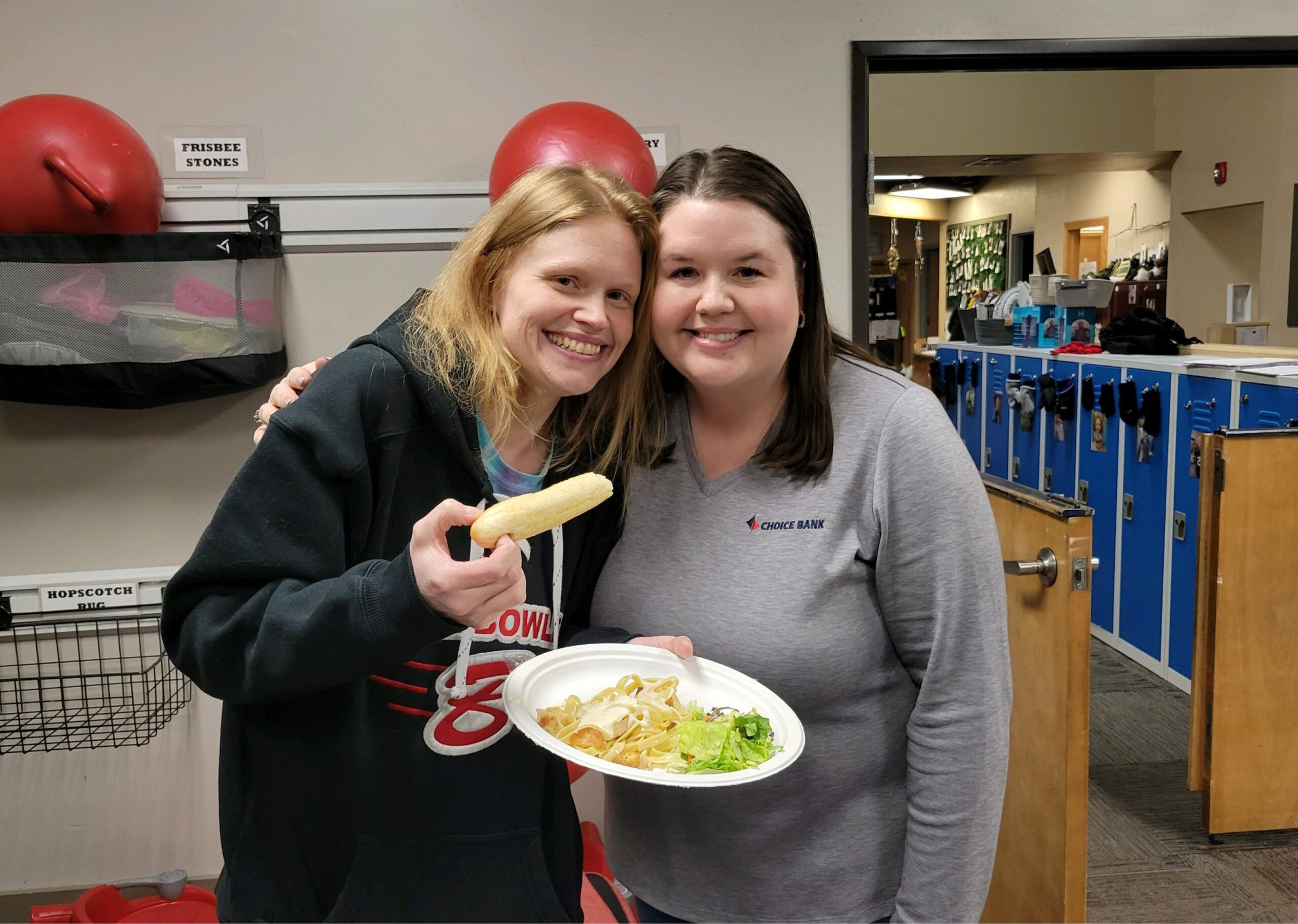 two women in day care center