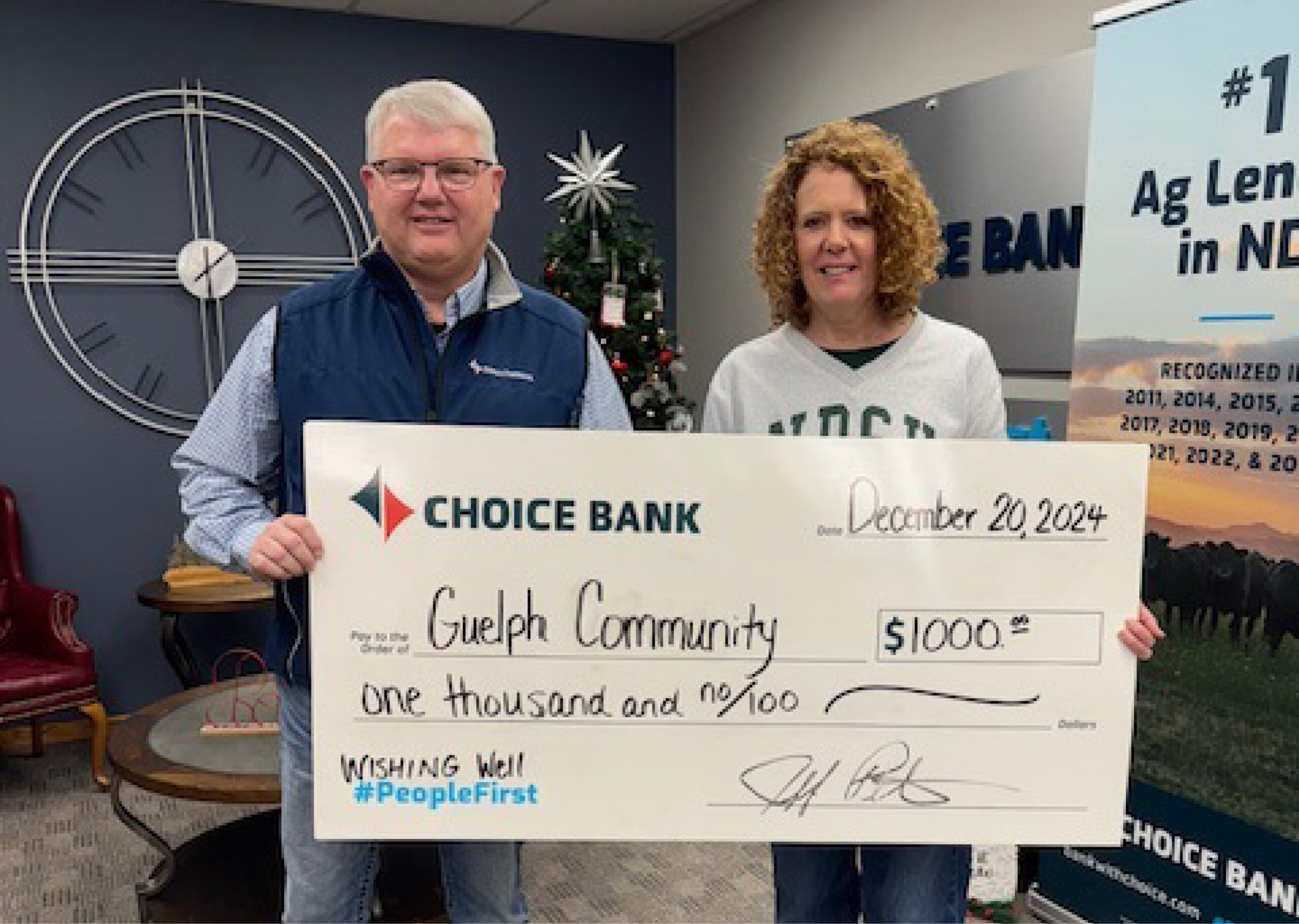 donation check presentation