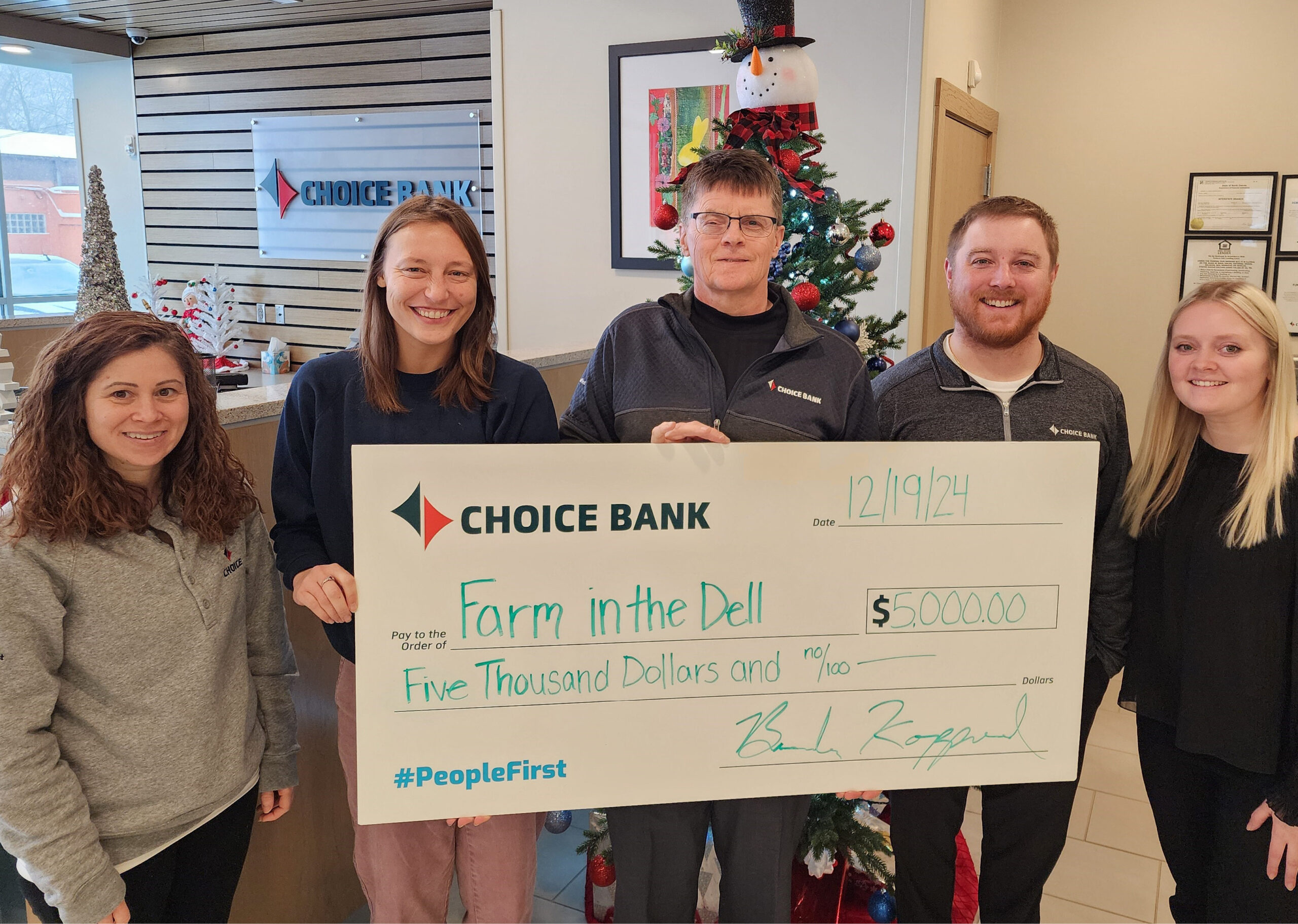 donation check presentation