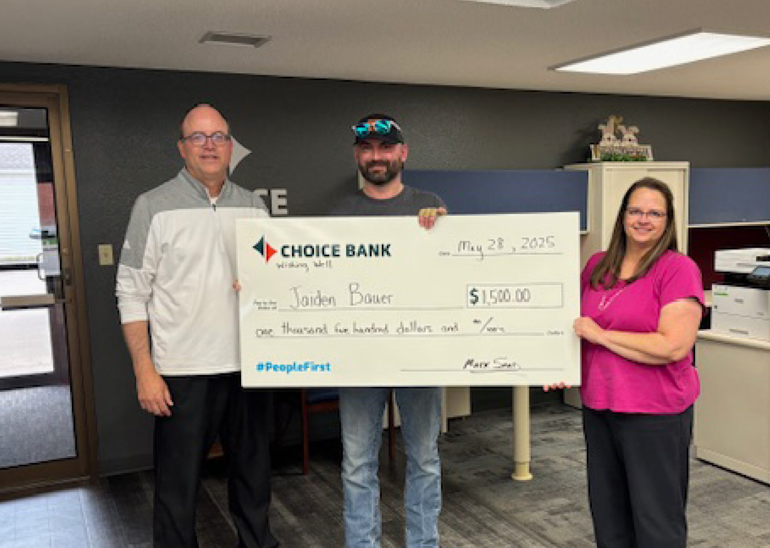 donation check presentation