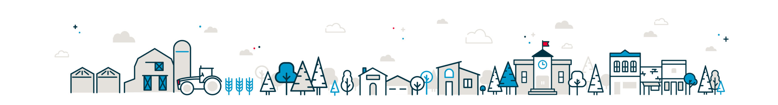 silhouette of neighborhood