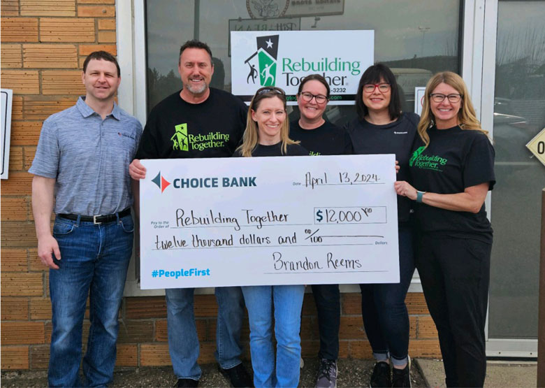 donation check presentation