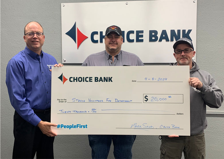 donation check presentation